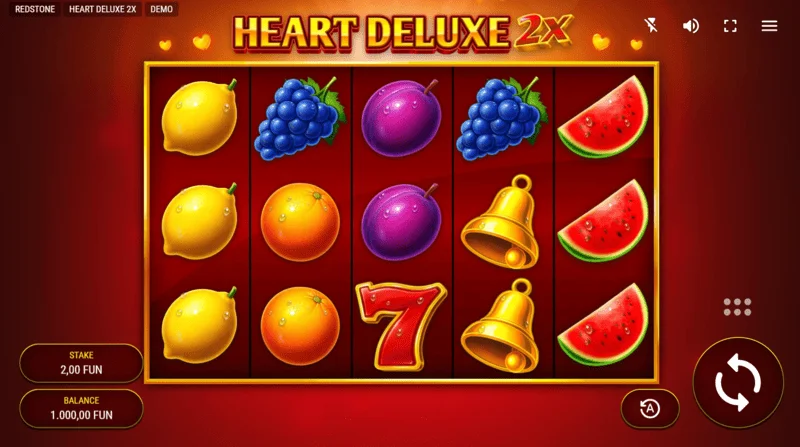 Heart Deluxe 2x – igralni zaslon z vrtljaji 5×3